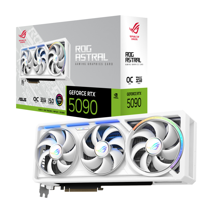 ASUS ROG Astral NVIDIA GeForce RTX 5090 32GB GDDR7 WHITE OC Edition Graphics Card UAE