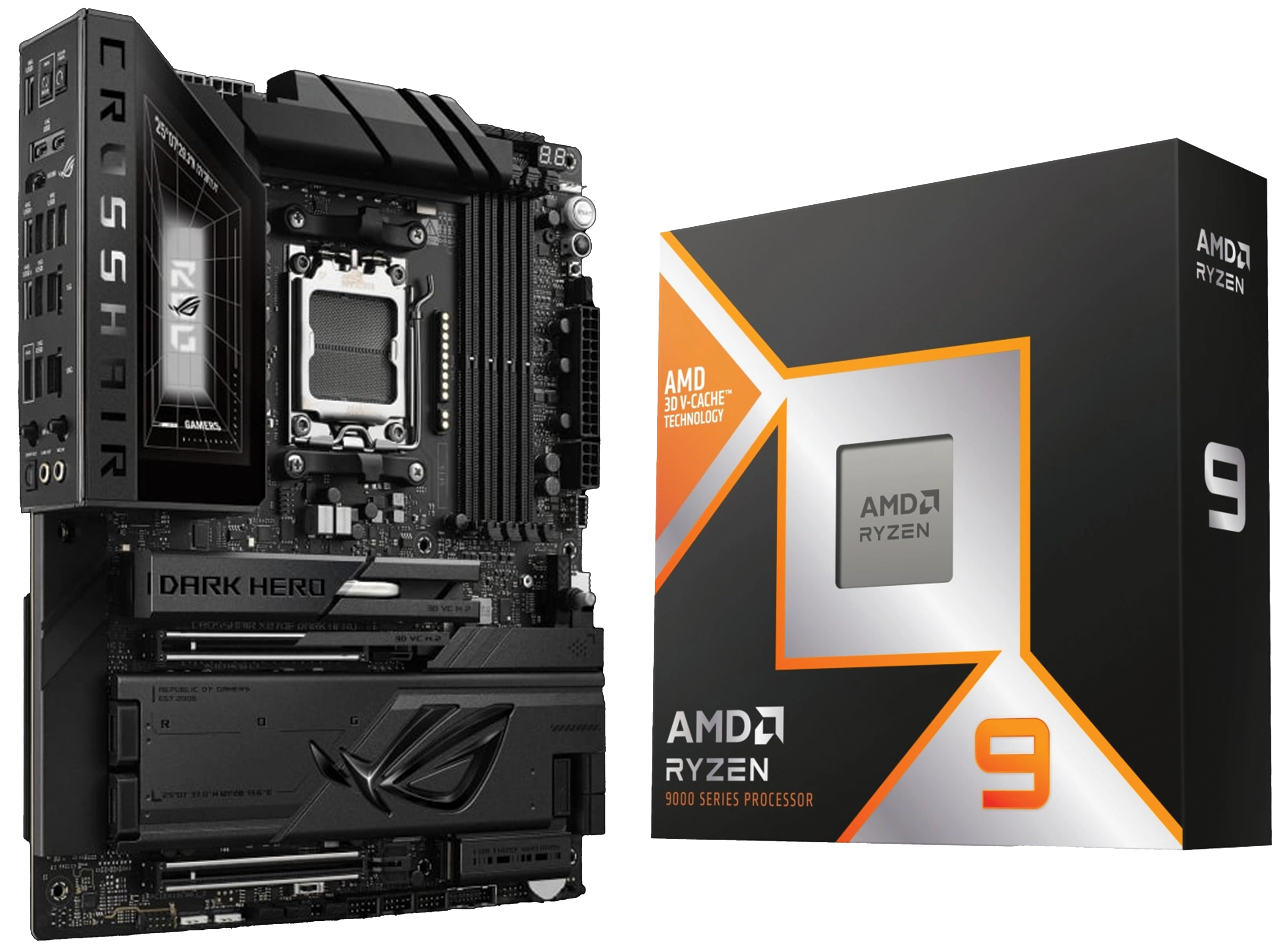 ASUS ROG Crosshair X870E Dark Hero WiFi 7 Motherboard, AMD Ryzen 9 9950X3D Processor, Ultimate Gaming and Content Creation Bundle – Buy Online