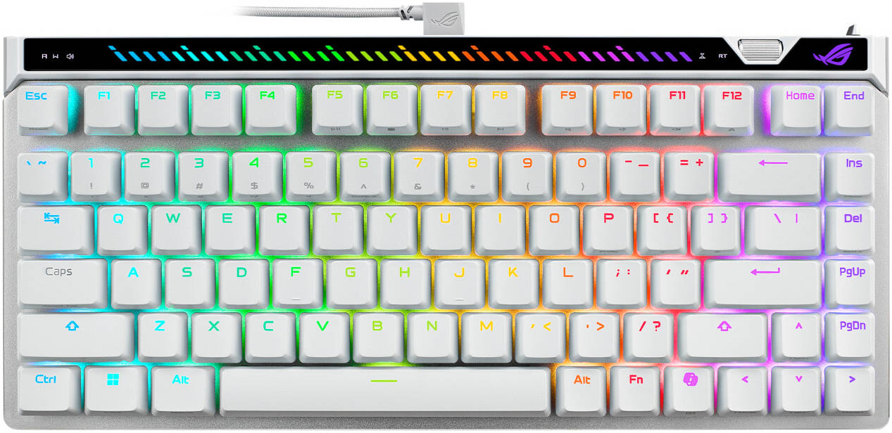 ASUS ROG Falchion Ace 75 HE Wired Gaming Keyboard, ROG HFX V2 Magnetic Switches, 75% Compact Layout, White | 90MP047H-BKCA10 – Buy Online