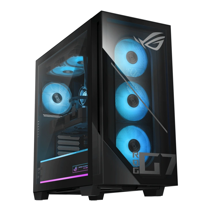ASUS ROG GM700TZ Gaming Desktop, AMD Ryzen 7 9800X3D, 32GB DDR5, 1TB SSD, RTX 5070 Ti 16GB, Liquid Cooler, W11 Home, Kb&Mouse, Black | 90PF05T1-M00NT0 – Buy Online