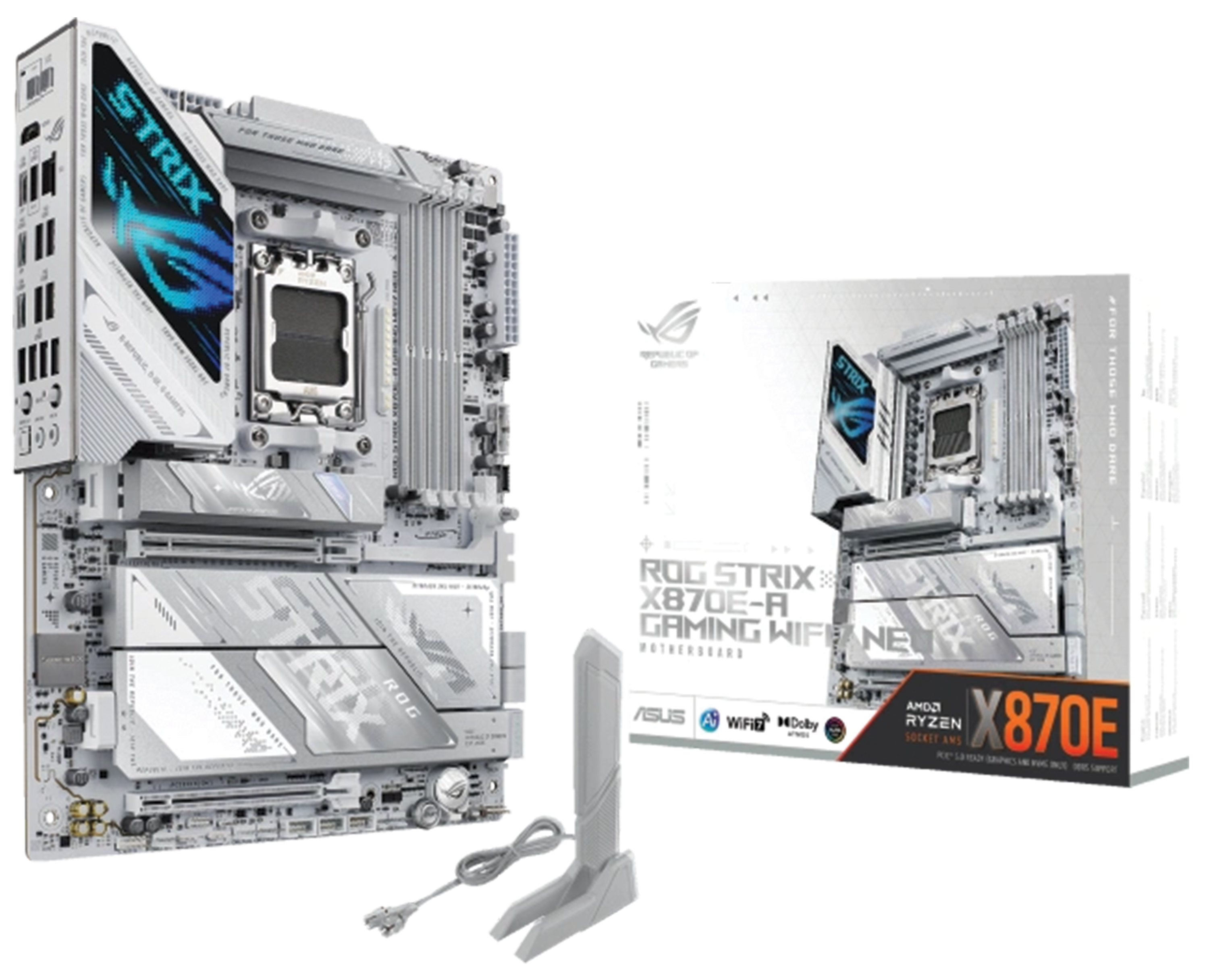 ASUS ROG STRIX X870E-A GAMING WIFI Motherboard, NEO AMD AM5, DDR5, WiFi 7, 5Gb LAN, PCIe 5.0, AI Overclocking | 90MB1P30-M0EAY0 image