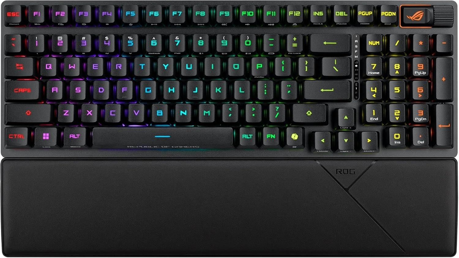 ASUS ROG Strix Scope II 96 Wireless Gaming Keyboard, ROG RX Blue Optical Mechanical Switches, Tri-Mode Connectivity, PBT/ABS Keycaps, Integrated Dampening Foam, Arabic, Black | 90MP03S2-BKCA00 – Buy Online