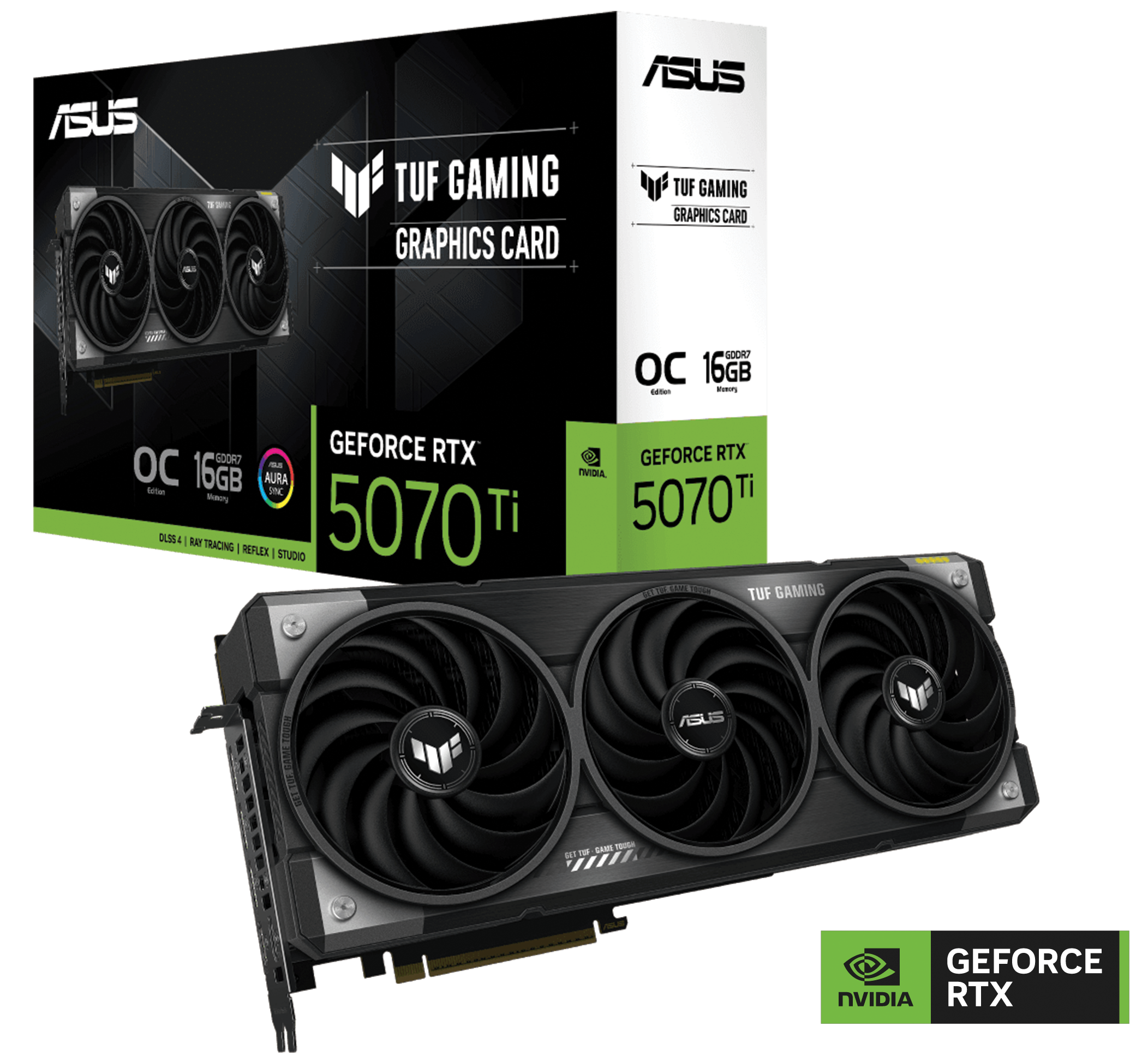 ASUS TUF Gaming GeForce RTX 5070 Ti 16GB GDDR7 OC Edition Graphics card, 16GB GDDR7, 256-bit  28 Gbps, 8960 CUDA Cores, 2610MHz Extreme Clock, NVIDIA Blackwell Architecture | 90YV0MD0-M0NA00 – Buy Online