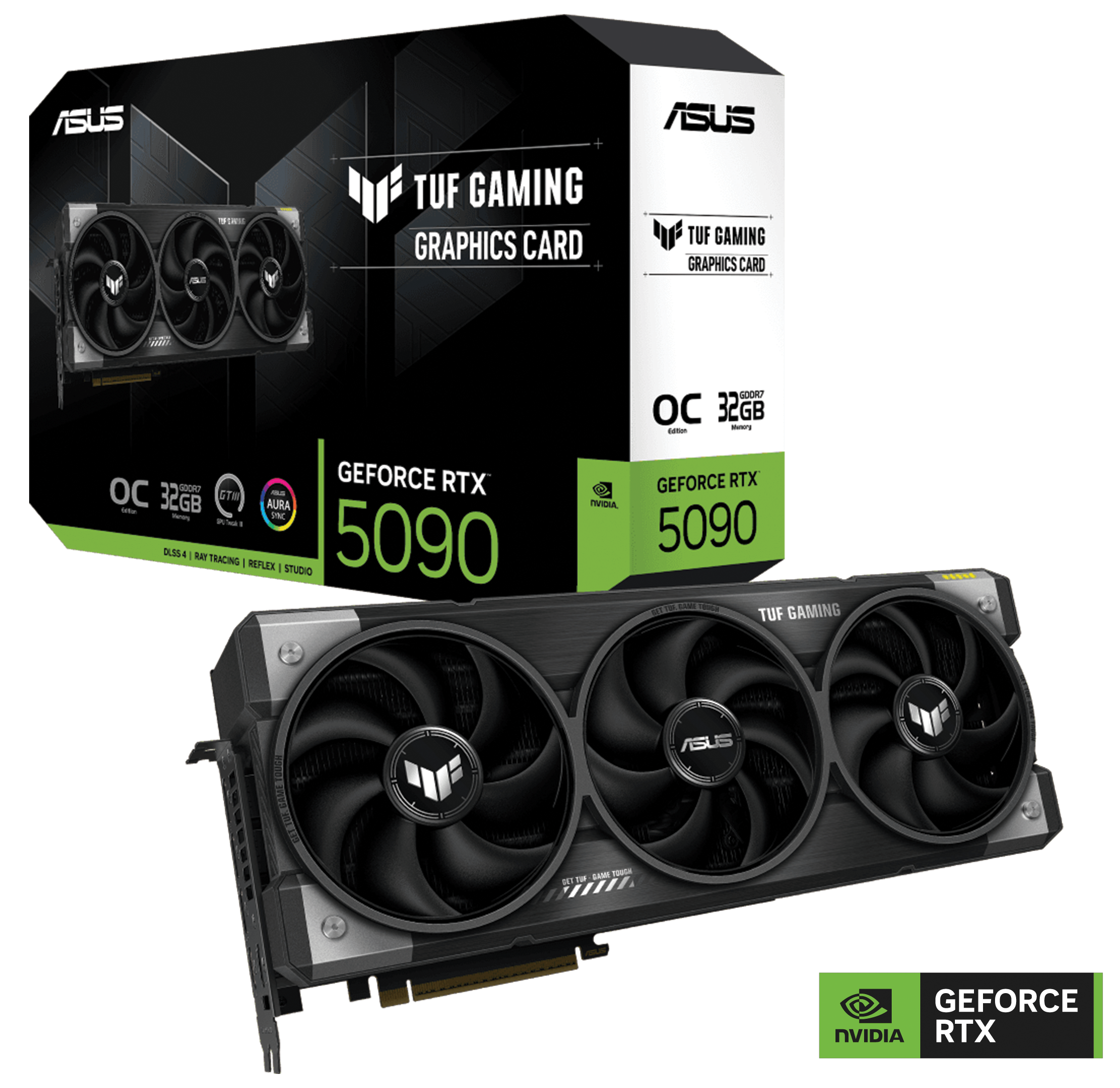 ASUS TUF Gaming GeForce RTX 5090 32GB GDDR7 OC Edition TUF-RTX5090-O32G-GAMING PCI-Express 5.0 DLSS 4.0 Graphics Card | 90YV0LY0-M0NA00 – Buy Online