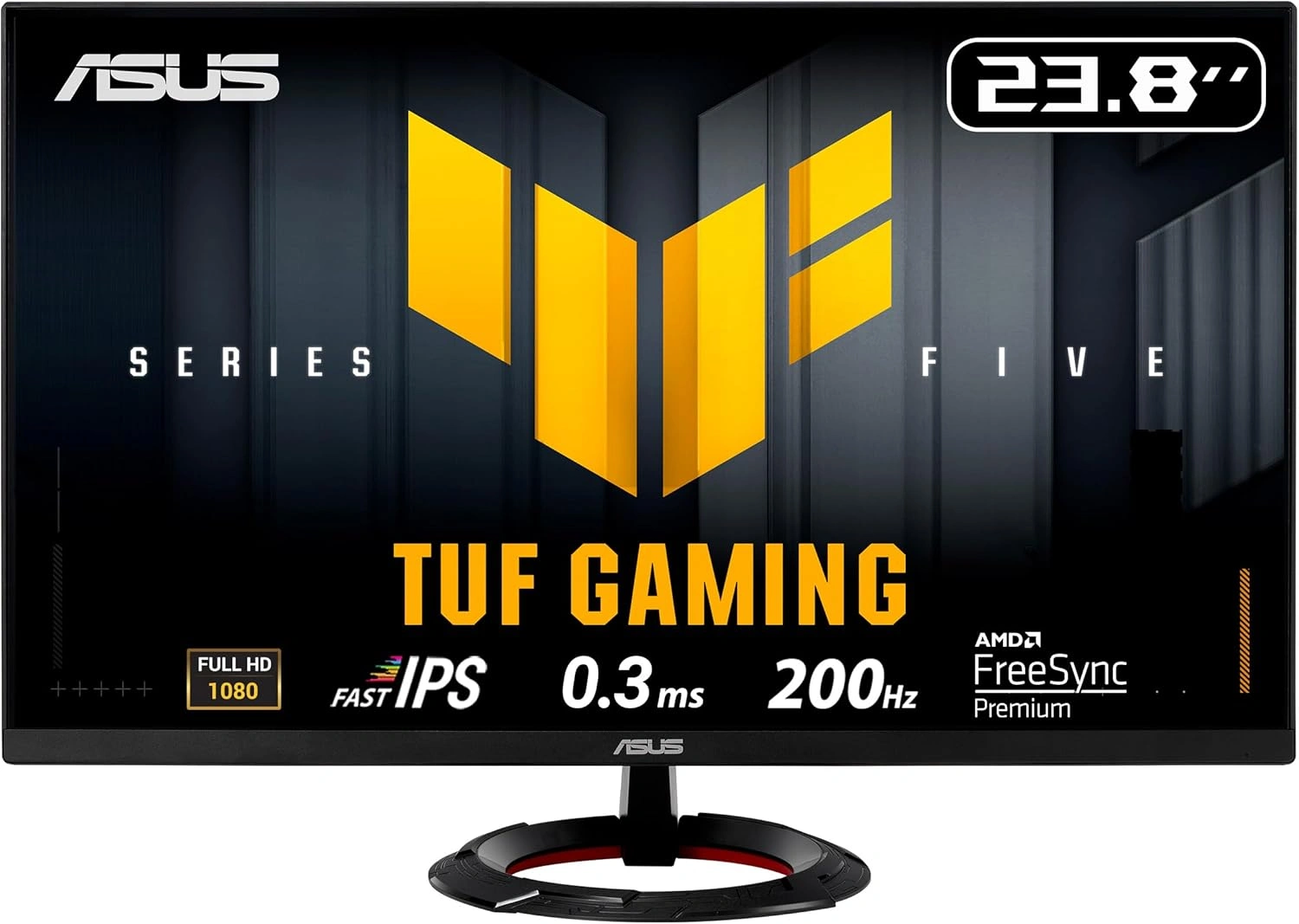 ASUS TUF Gaming VG249Q5R 24" Monitor, 200Hz Refresh Rate, 0.3ms Response Time, IPS Panel, Built-in Speakers, DP & Dual HDMI, VG5R Series | 90LM0BT0-B01E71 image