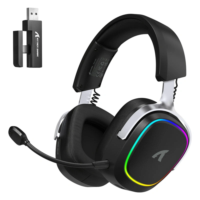 ATTACK SHARK G800 Wireless Gaming Headset, Tri-Mode (2.4G/BT/Wired), Black | G800 – Buy Online