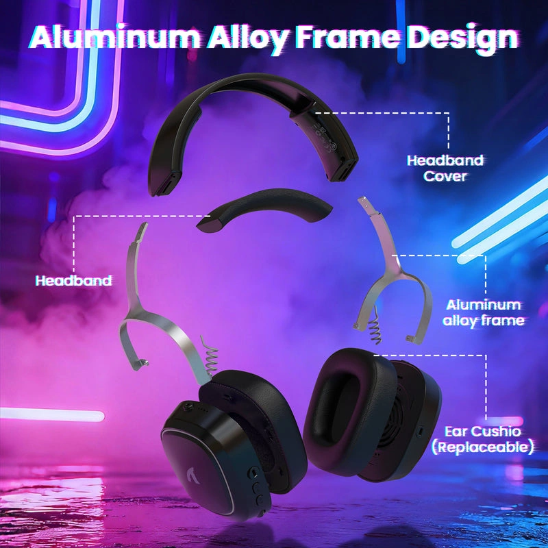 ATTACK SHARK G800 Wireless Gaming Headset, Tri-Mode (2.4G/BT/Wired), Black | G800 thumbnail 4