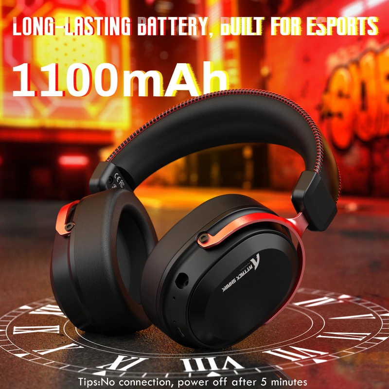 ATTACK SHARK L30 PRO Wireless Gaming Headset, Tri-Mode (2.4G/BT/Wired) | Black & Red | L30 PRO thumbnail 4