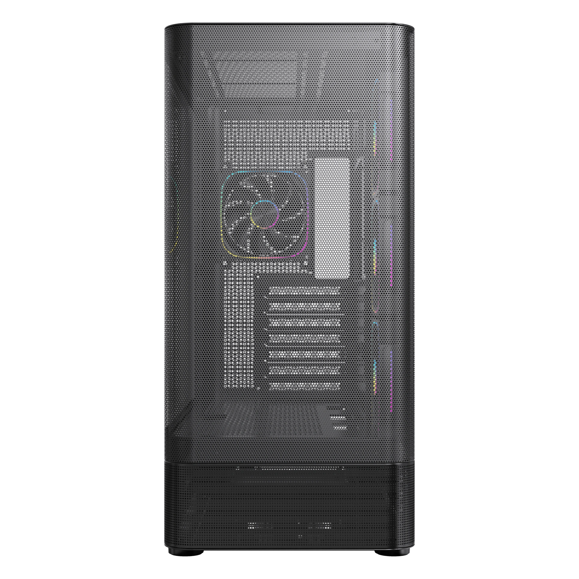 Acegeek Lunaris Flow Black Gaming Case, E-ATX Support, High-Speed USB Type-C, Panoramic Tempered Glass, High Airflow Mesh Design | AG-LUNARISFLOW-BK thumbnail 7