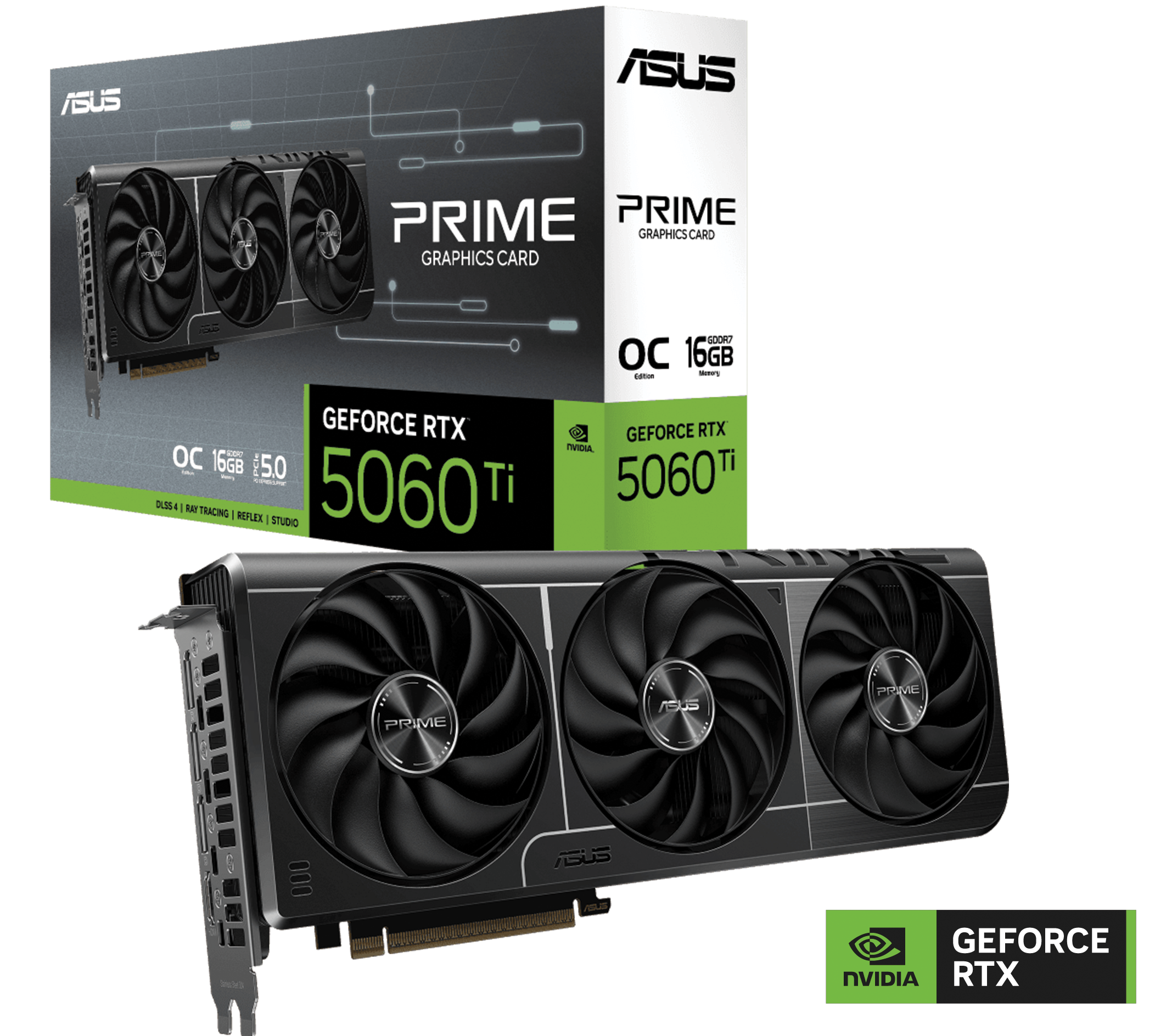 Asus GeForce RTX 5060 Ti Prime OC 16GB GDDR7 PCI-Express Graphics Card, Boost Clock: 2647 MHz, Memory 16GB 28000MHz GDDR7, Cuda Cores: 4608, NVIDIA Blackwell 2.0, 4nm Process, Real-Time Ray Tracing | 90YV0MH2-M0NA00 – Buy Online
