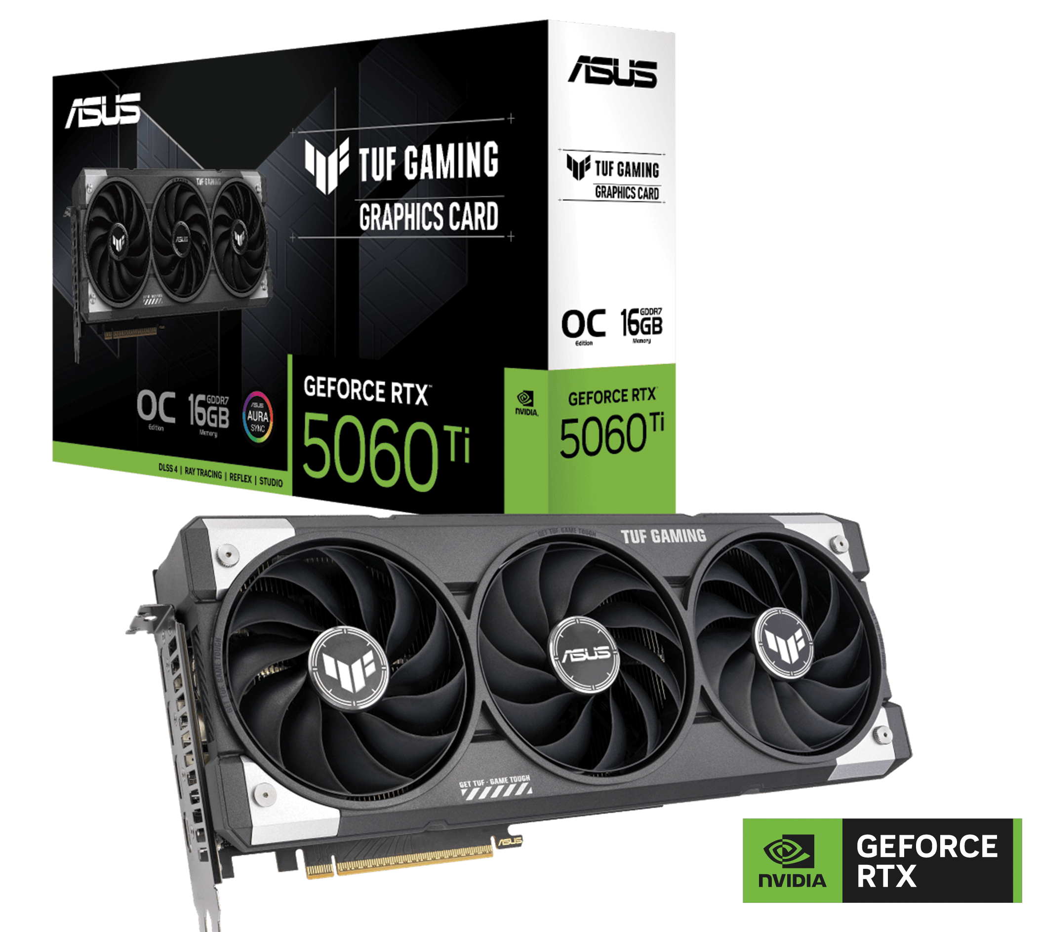 Asus GeForce RTX 5060 Ti TUF Gaming OC 16GB GDDR7 PCI-Express Graphics Card, Boost Clock: 2692 MHz, Memory 16GB 28000MHz GDDR7, Cuda Cores: 4608, VR Ready, PhysX/CUDA Enabled, NVIDIA Blackwell 2.0, 4nm Process, Real-Time Ray Tracing, DLSS 4. | 90YV0MG0-M0NA00 – Buy Online
