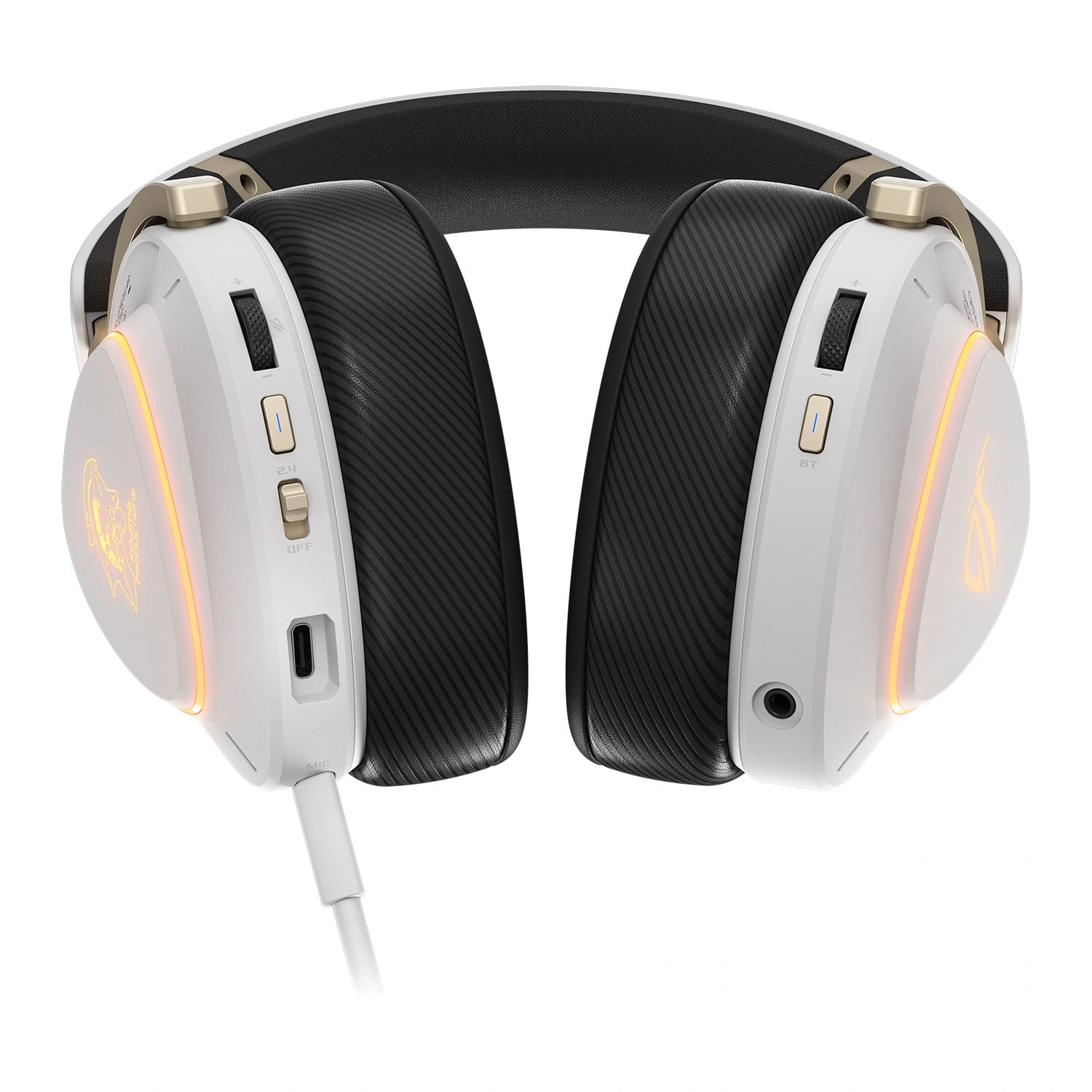 ASUS ROG A703 Delta II Kojima Productions Edition Tri-Mode Wireless Gaming Headset, White | 90YH04C0-BHUA10 thumbnail 4