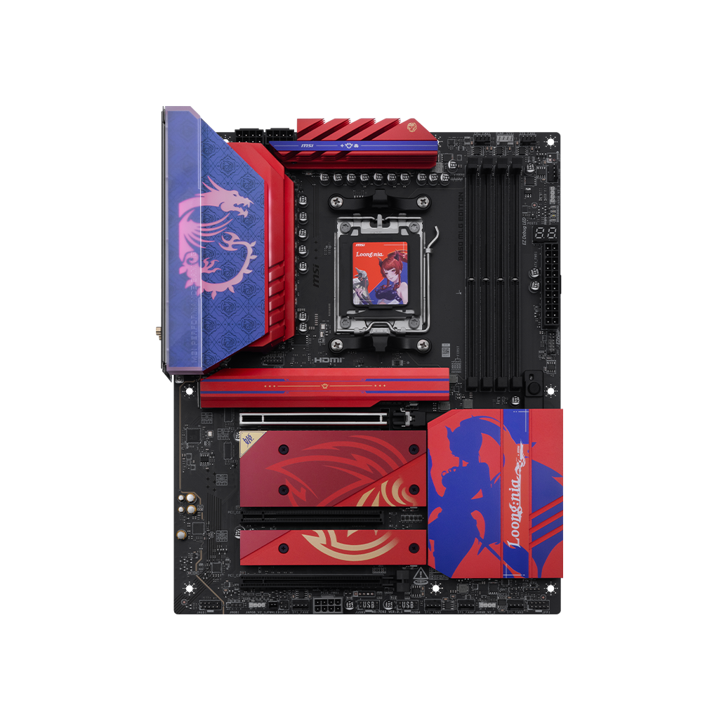 MSI MSI B850 MLG EDTION Motherboard, ATX - Supports AMD Ryzen 9000/8000 / 7000 Processors, AM5-80A SPS VRM, DDR5 Memory Boost (8400+MT/s OC), PCIe 5.0 x16, M.2 Gen5, Wi-Fi 7, 5G LAN | 911-7E62-012 - thumbnail 2