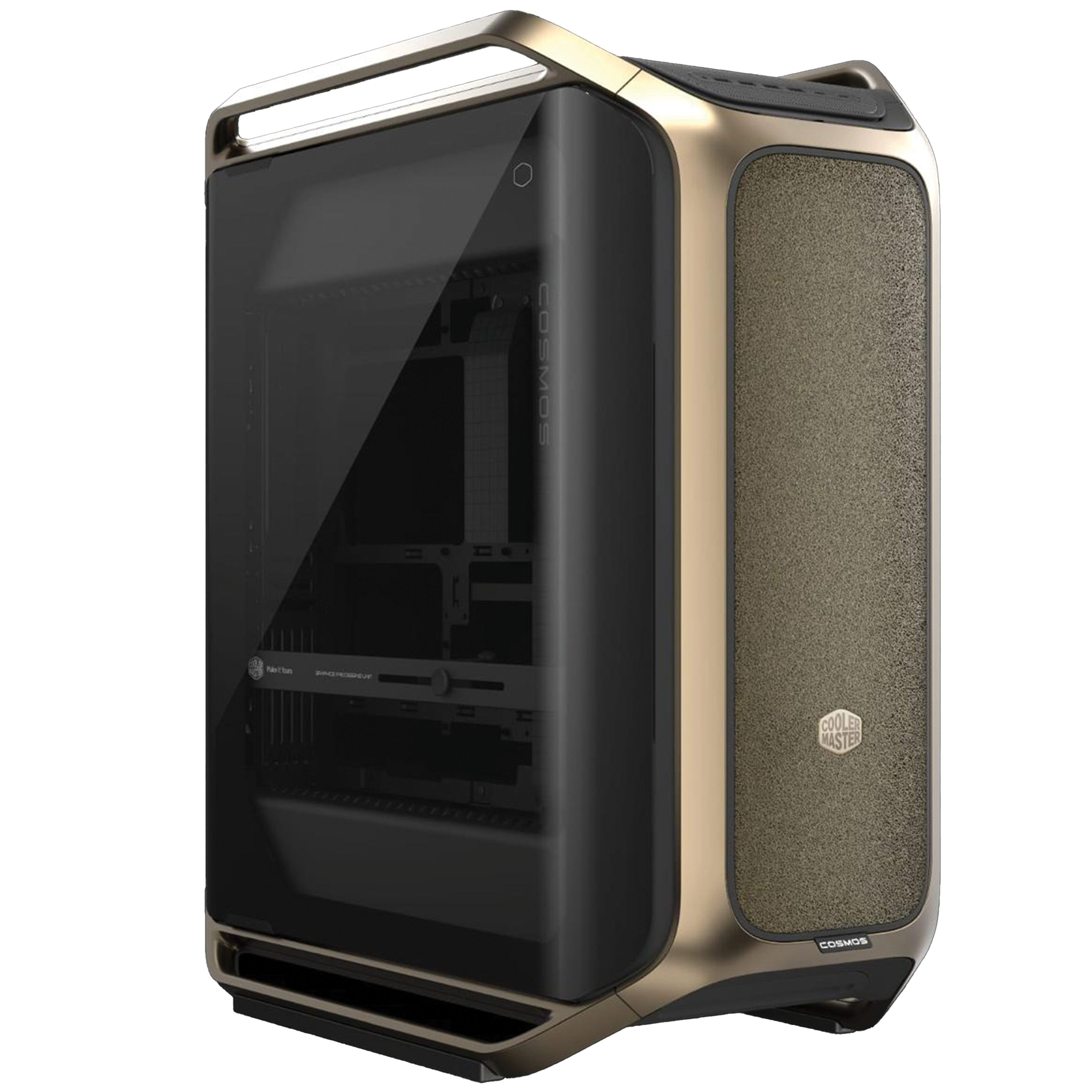 Cooler Master COSMOS ALPHA Gold Limited Edition PC Case, Full Tower, 24K Gold-Plated Logo, Modular FreeForm 2.0, Gold thumbnail 2