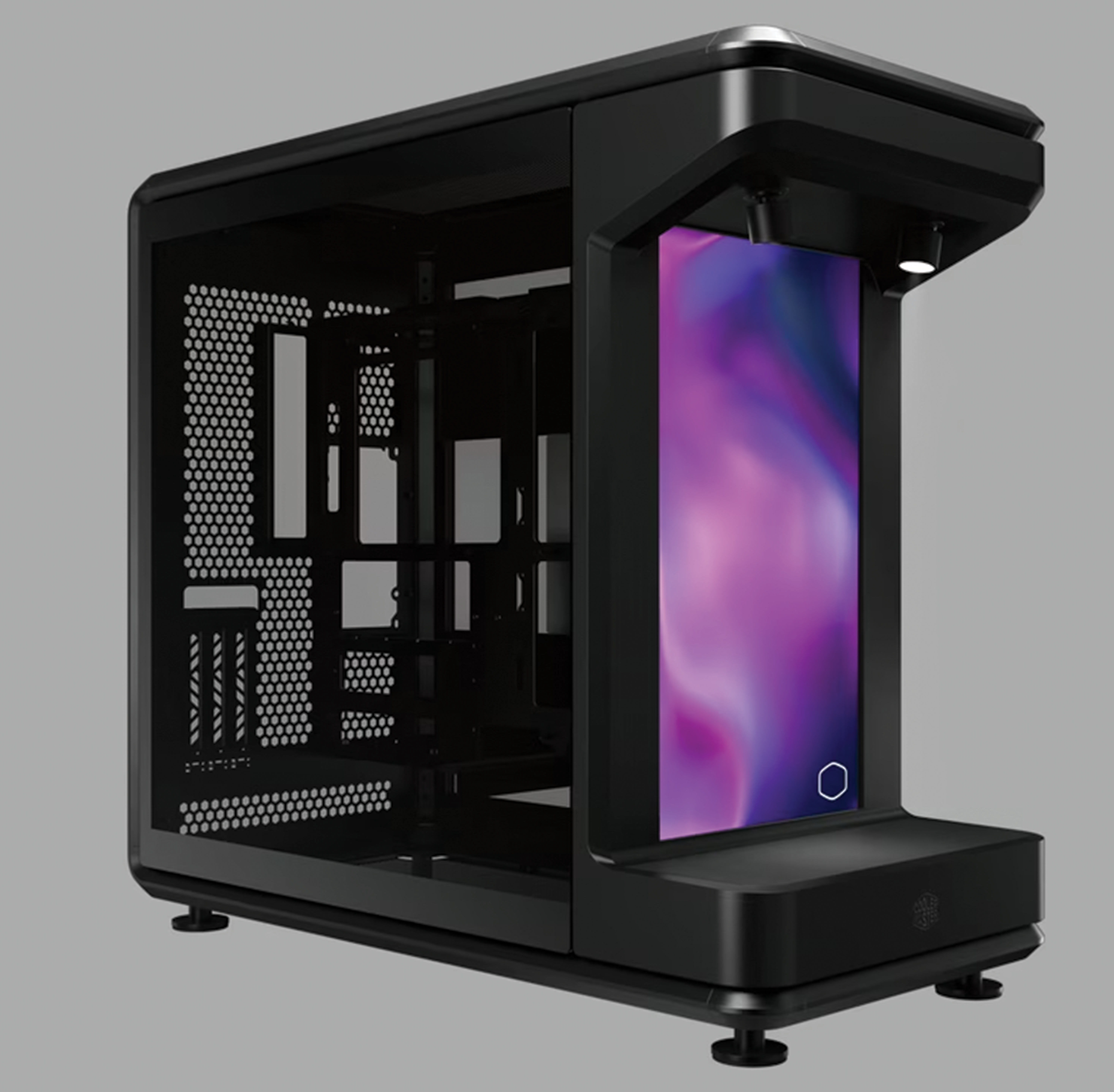 Cooler Master Master Frame 360 Stage LCD, Open-Air Showcase Case, Dual 360mm Radiator Support, Built-in LCD & ARGB Spotlights, PCIe 5.0 Riser | MF360-KHNN-S02 – Buy Online