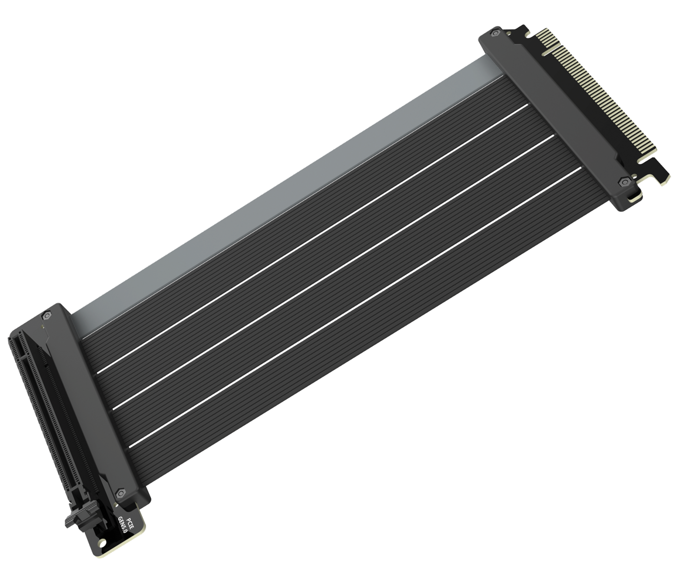 Cooler Master Cooler Master Riser Cable PCIe 5.0 x16, 200mm, Black, Ultra-Flexible, Heavy-Duty EMI Shielding, Gold-Plated Pins | MCA-U000C-KPCI50-200 - product view 1 of 3