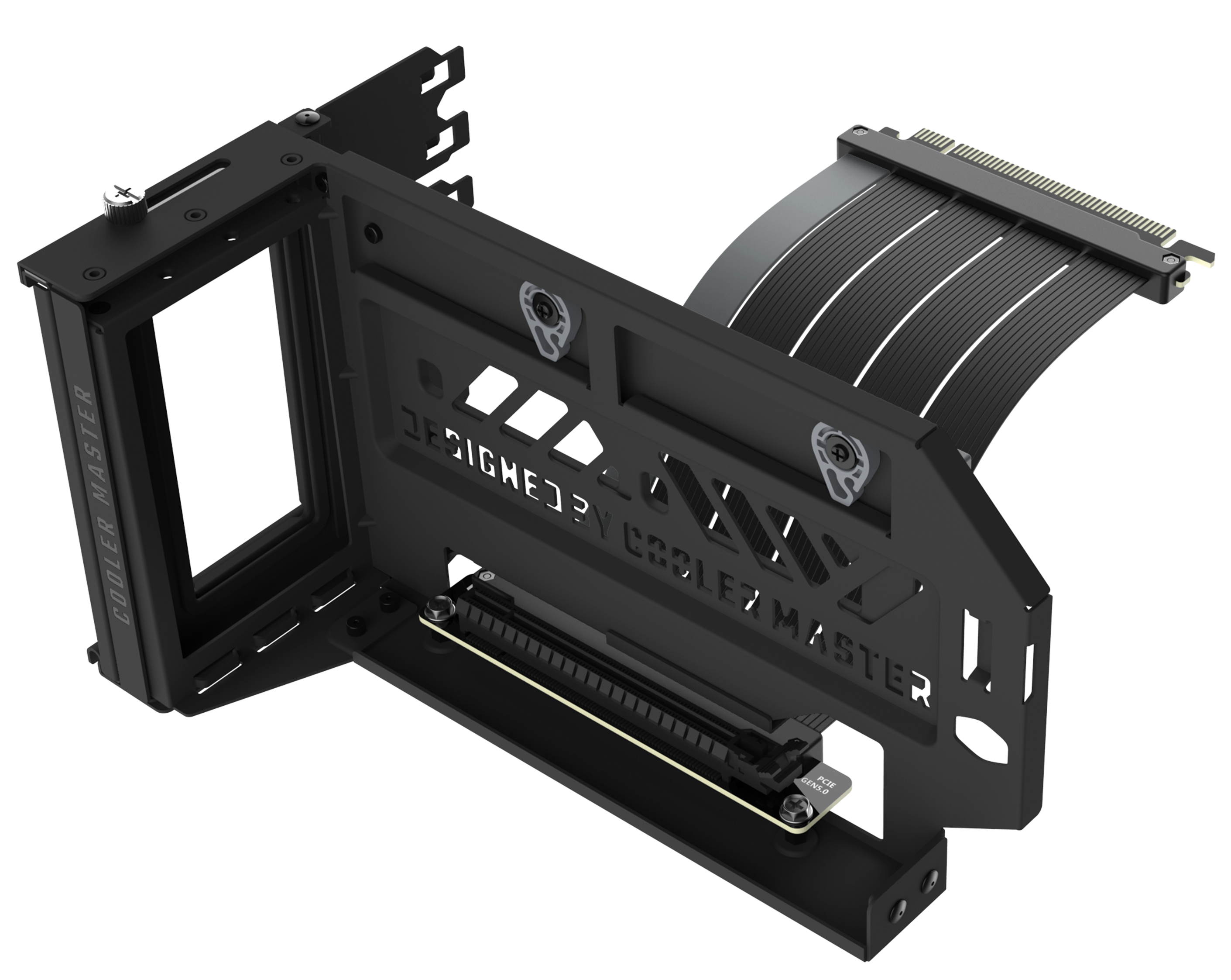 Cooler Master Vertical Graphics Card Holder Kit V3, PCIe 5.0 Riser Cable Included, Black, Tool-Less Adjustment, ATX & mATX Support, black | MCA-U000C-KFVK03 – Buy Online