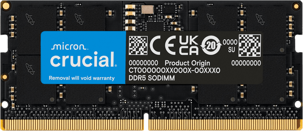 Crucial 64GB DDR5 5600MHz Laptop Memory, CL46, 1.1V, SO-DIMM RAM Module | CT64G56C46S5 image