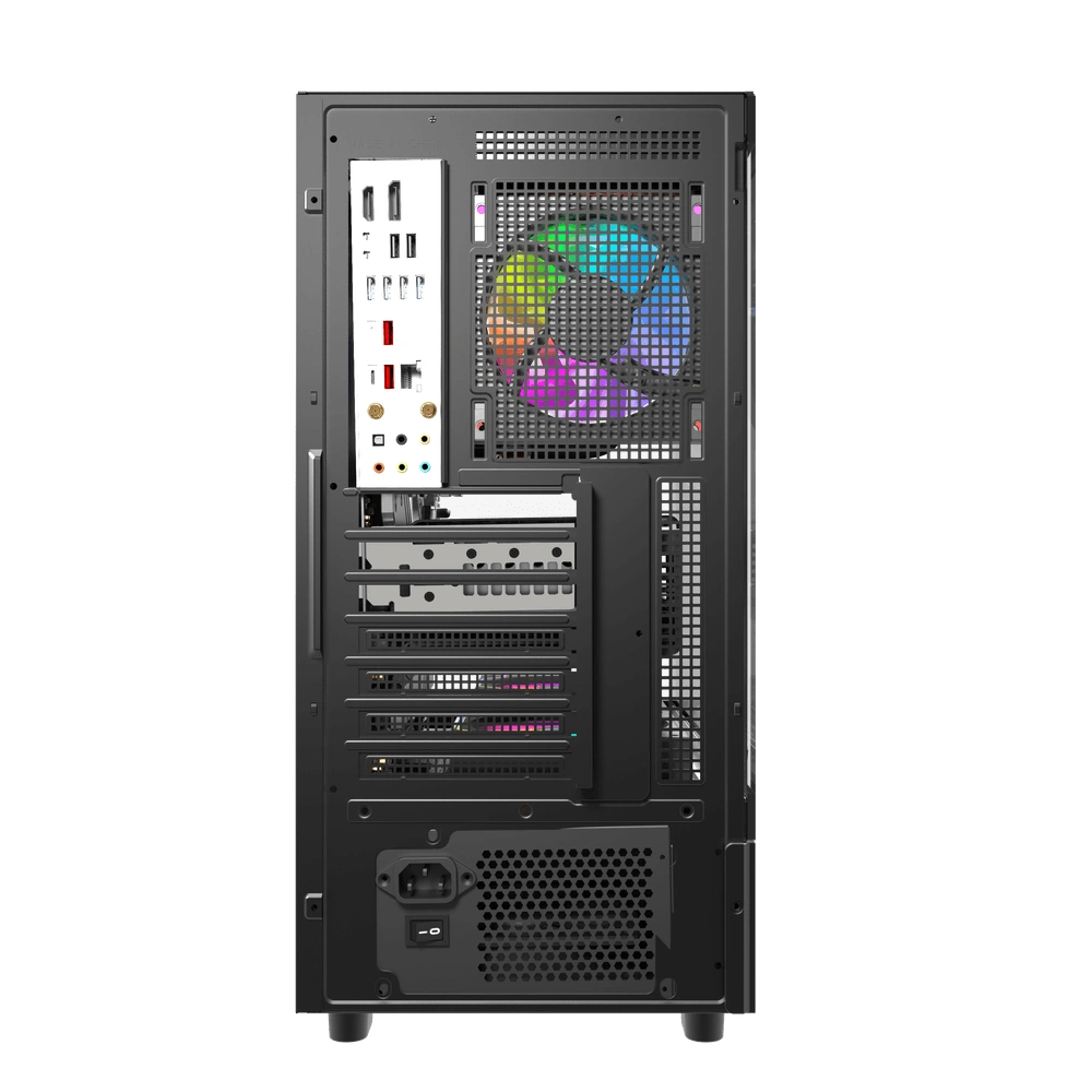 Darkflash DS950V Black Panoramic Gaming Case, 6 ARGB Fans Pre-Installed, ATX/M-ATX/ITX Support, Dual-Chamber Design | DS950V thumbnail 6