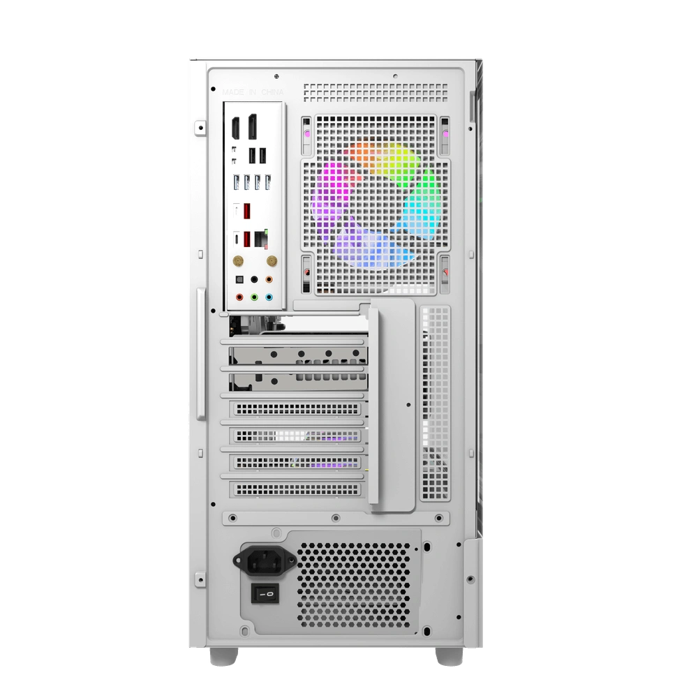 Darkflash DS950V White Panoramic Gaming Case, 6 ARGB Fans Pre-Installed, ATX/M-ATX/ITX Support, Dual-Chamber Design | DS950V thumbnail 8