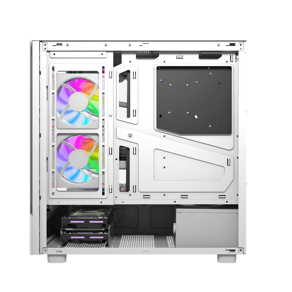 Darkflash DS950V White Panoramic Gaming Case, 6 ARGB Fans Pre-Installed, ATX/M-ATX/ITX Support, Dual-Chamber Design | DS950V thumbnail 6