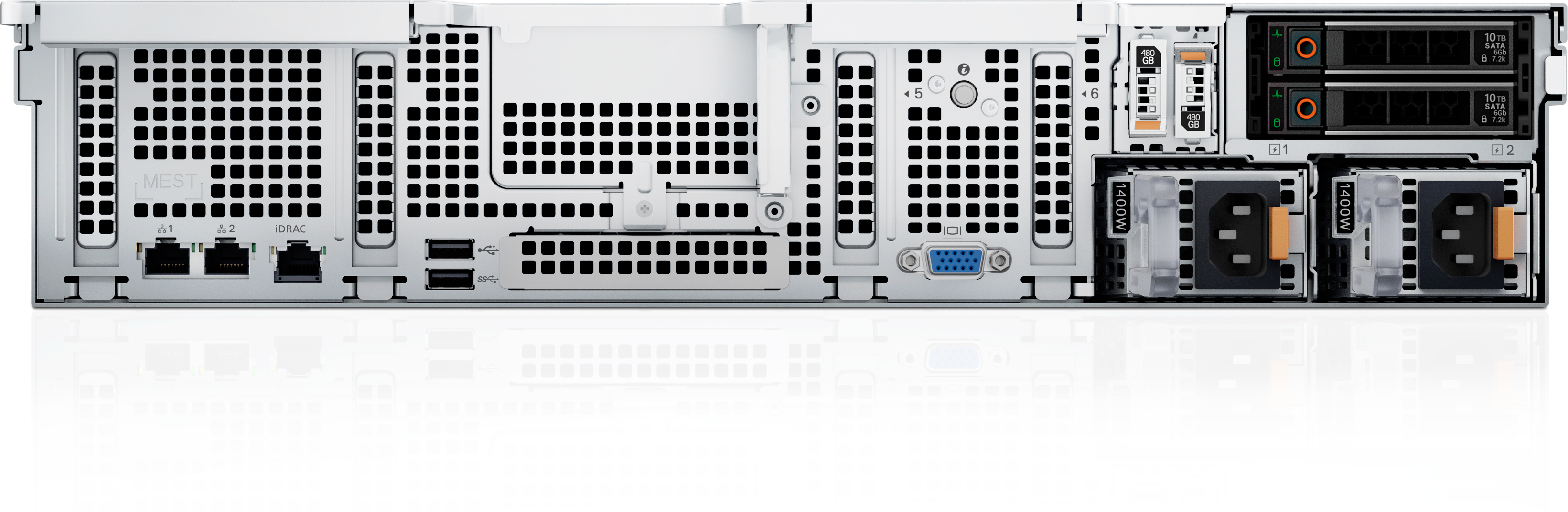 Dell PowerEdge R760xs 2U Rack Server, Intel Xeon Silver 4410Y (12C/24T), 64GB DDR5 RAM, 5x 1.92TB Kingston DC600M Enterprise Mixed-Use SSDs, PERC H755, iDRAC9 Enterprise, 10GbE Networking, 700W Titanium Redundant PSU thumbnail 3