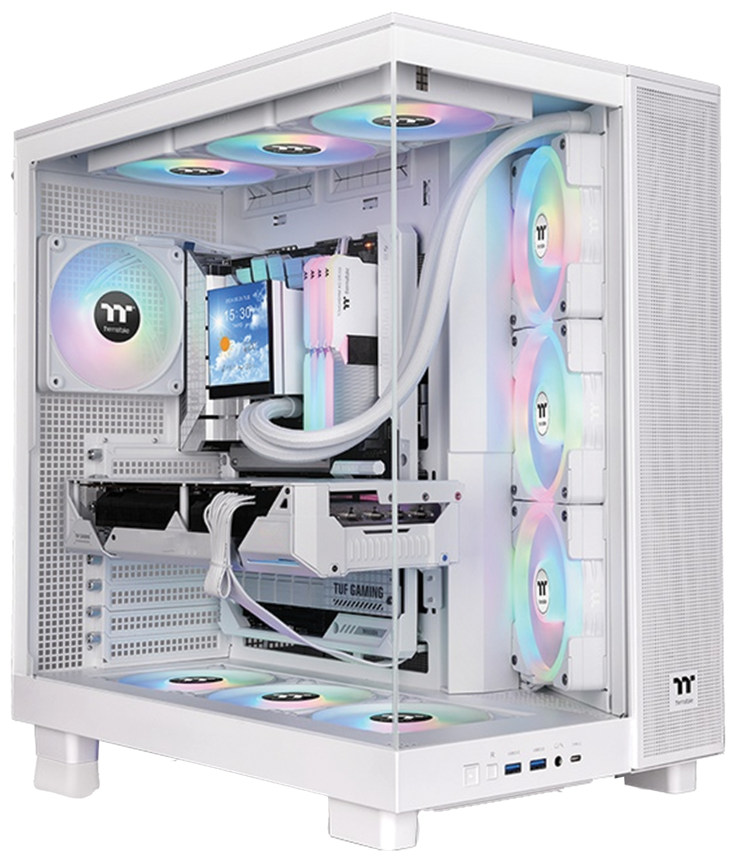 Elite AMD Ryzen 7 7800X3D White BTF Gaming PC, ASUS TUF RTX 4070 Ti Super BTF, 32GB DDR5 6400MT/s, 1TB Gen4 SSD, Thermaltake 380 XL TG ARGB Snow Mid Tower Case – Buy Online
