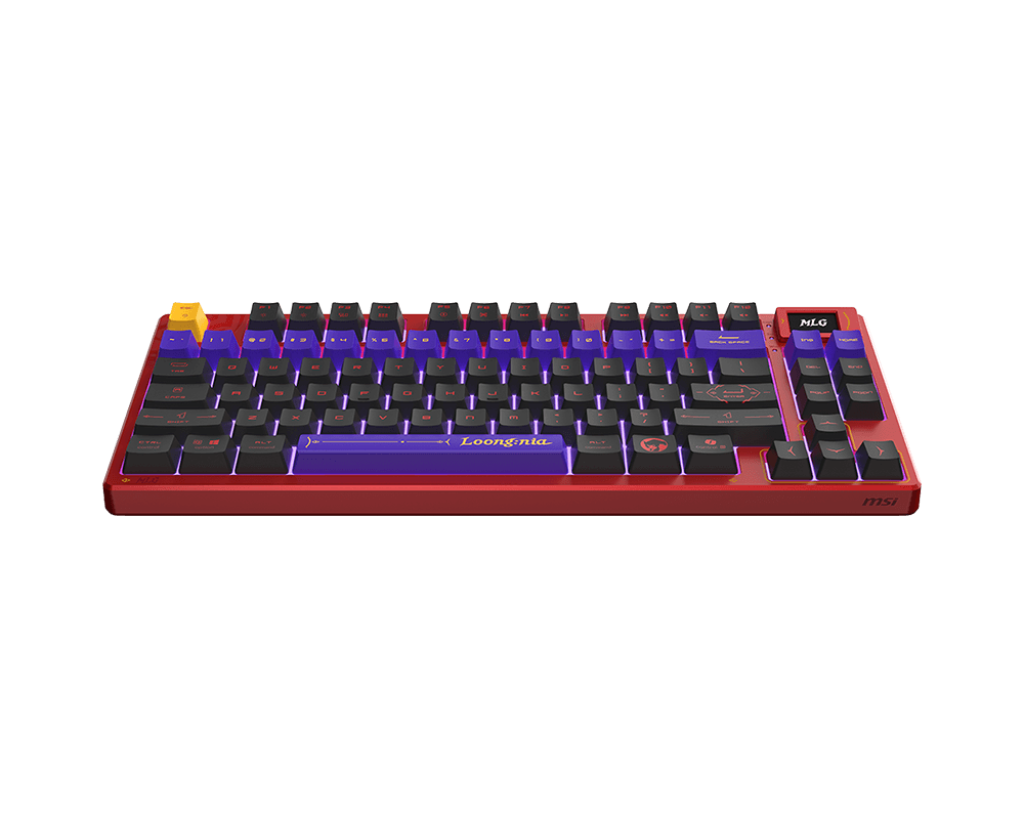MSI FORGE TKL Wireless MLG Edition Mechanical Gaming Keyboard, Hot-Swappable Linear Switches, Tri-Mode Connectivity (2.4GHz/BT/USB-C), Integrated OLED Display, RGB LED, Compact Tenkeyless Design | S11-43CEW01-HH9 thumbnail 2