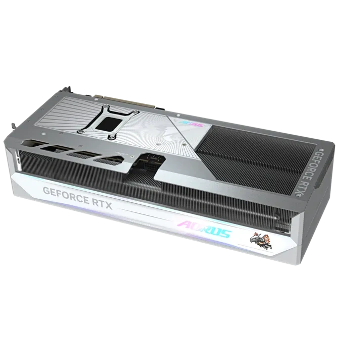 GIGABYTE AORUS RTX 5080 MASTER ICE Gaming Graphic Card, 16GB GDDR7, WINDFORCE 3 Fan Cooling, PCIe 5.0, AI-Ready, RGB Fusion, White | GV-N5080AORUSM ICE-16GD thumbnail 7