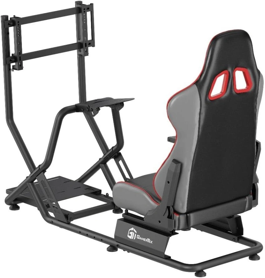 GamerTek GridMaster Racing Cockpit, High-Strength Carbon Steel Frame, Adjustable Bucket Seat, Gear Shifter Mount Included | GT-SMGM-001 thumbnail 4