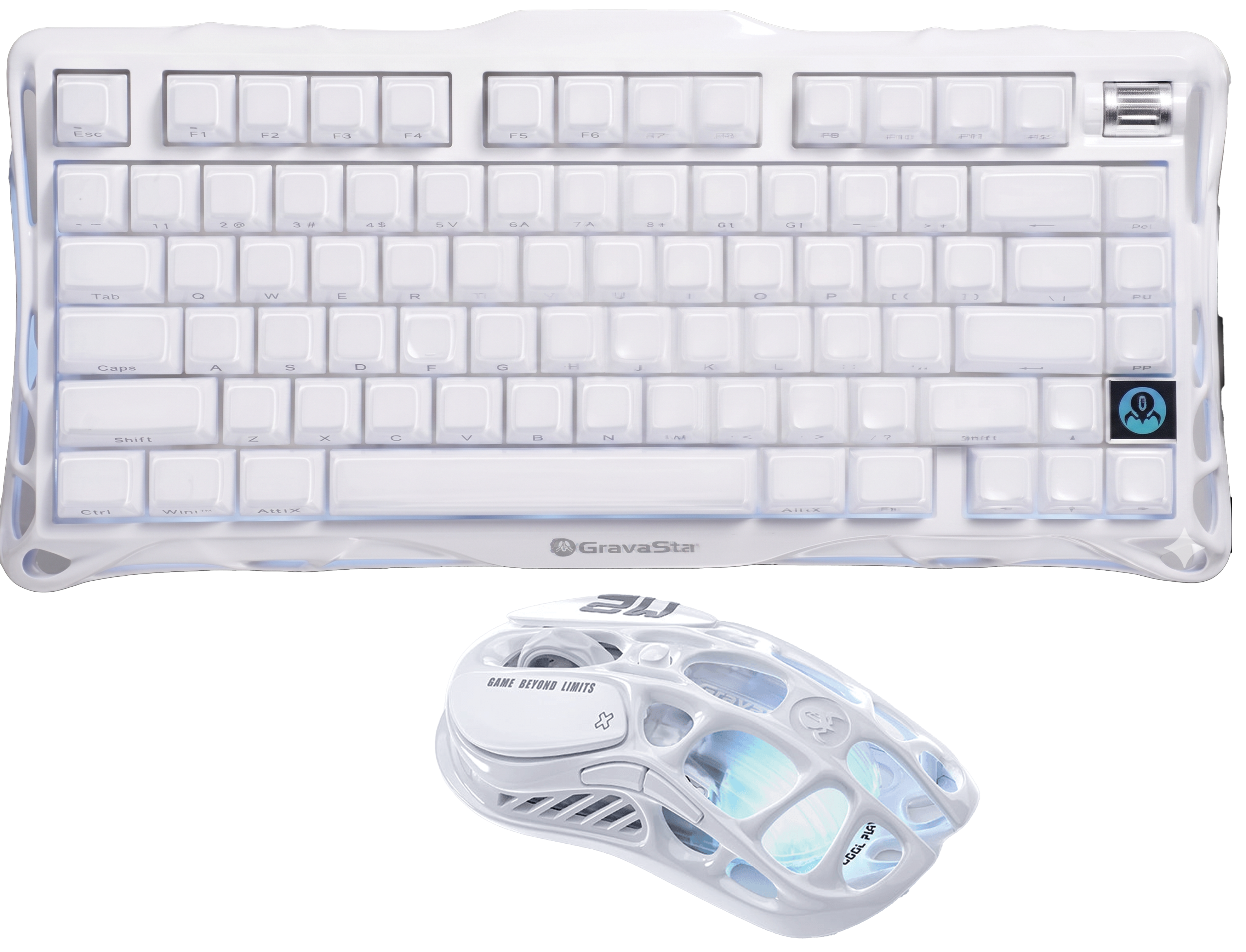 GravaStar K1 75% Wireless Mechanical Keyboard SE Opaline White, Mercury M2 Wireless Gaming Mouse Combo Bundle, White Edition – Buy Online