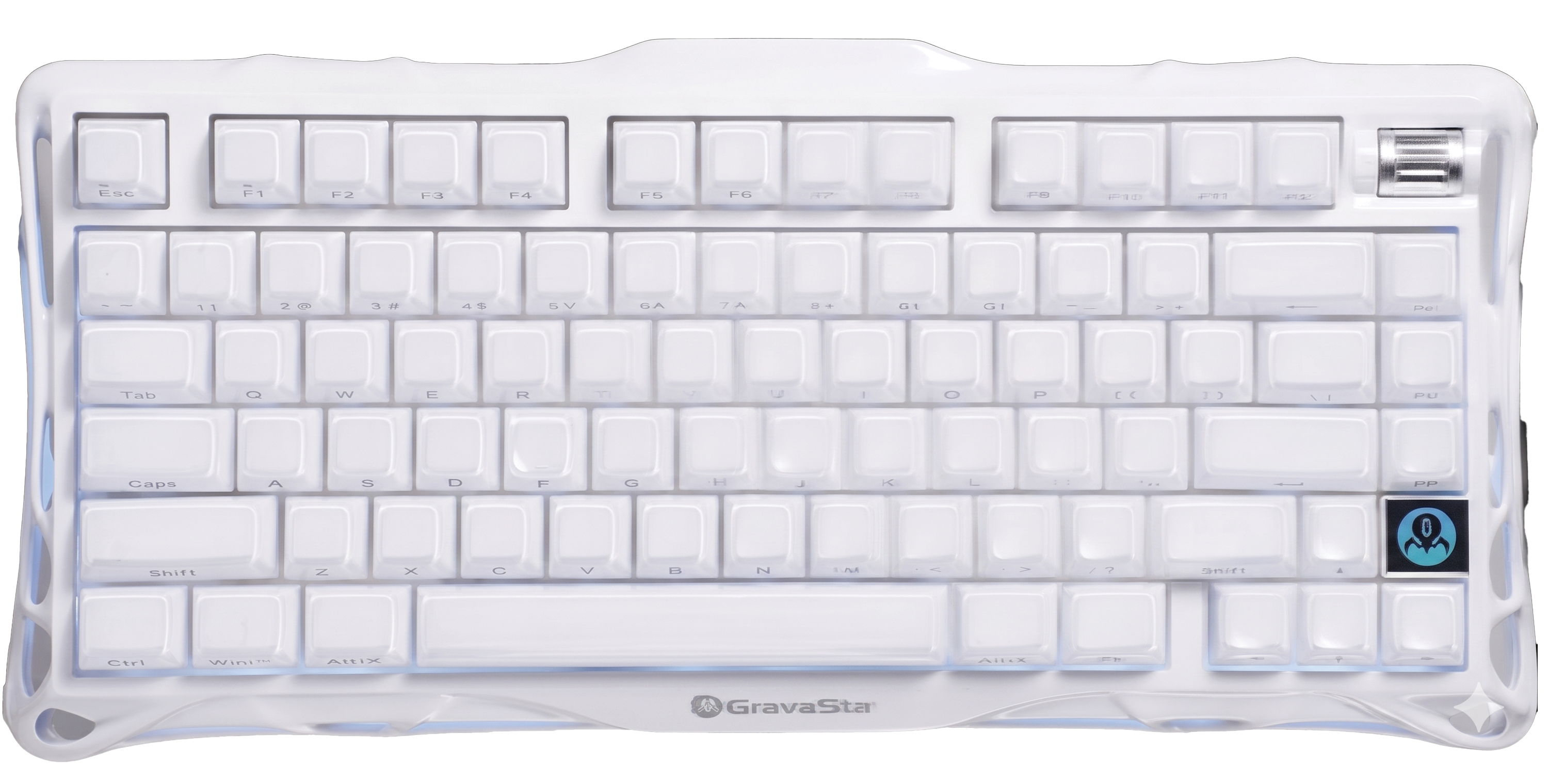 GravaStar Mercury K1 Special Edition 75% Wireless Mechanical Gaming Keyboard, Tri-Mode Connectivity, Custom Linear Switches, Opaline White | GSK1_WHT – Buy Online