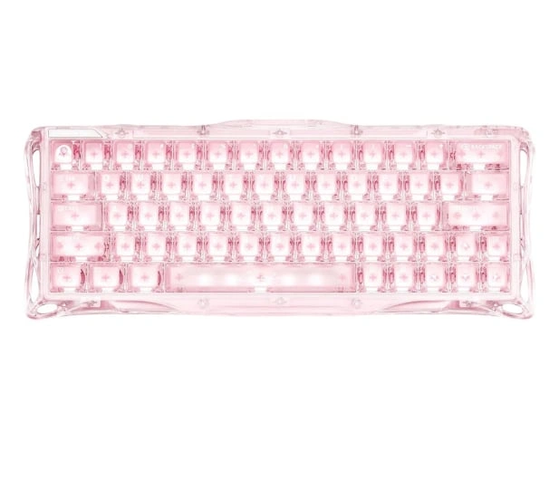 GravaStar Mercury V60 Hall Effect Magnetic Gaming Keyboard, 8kHz Polling Rate, UFO Magnetic Switches, 60% Compact Layout, Transparent Design, , Crystal Rose | GS V60_XTAL_PNK – Buy Online