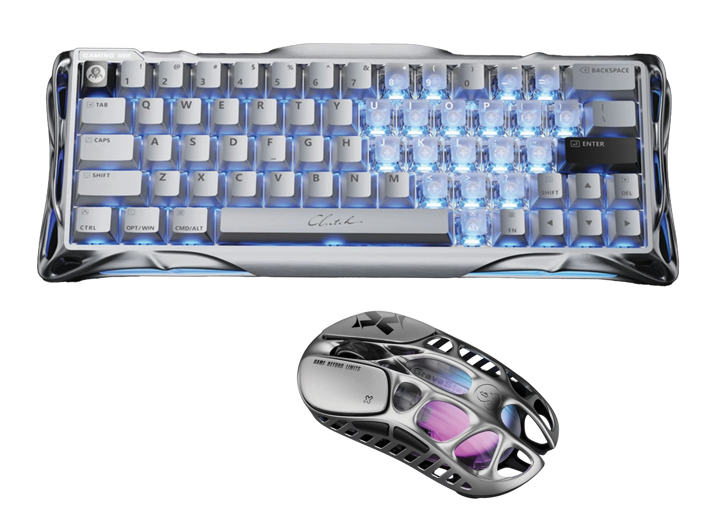 GravaStar Silver Gaming Set Mercury X & V60 Pro 8K
