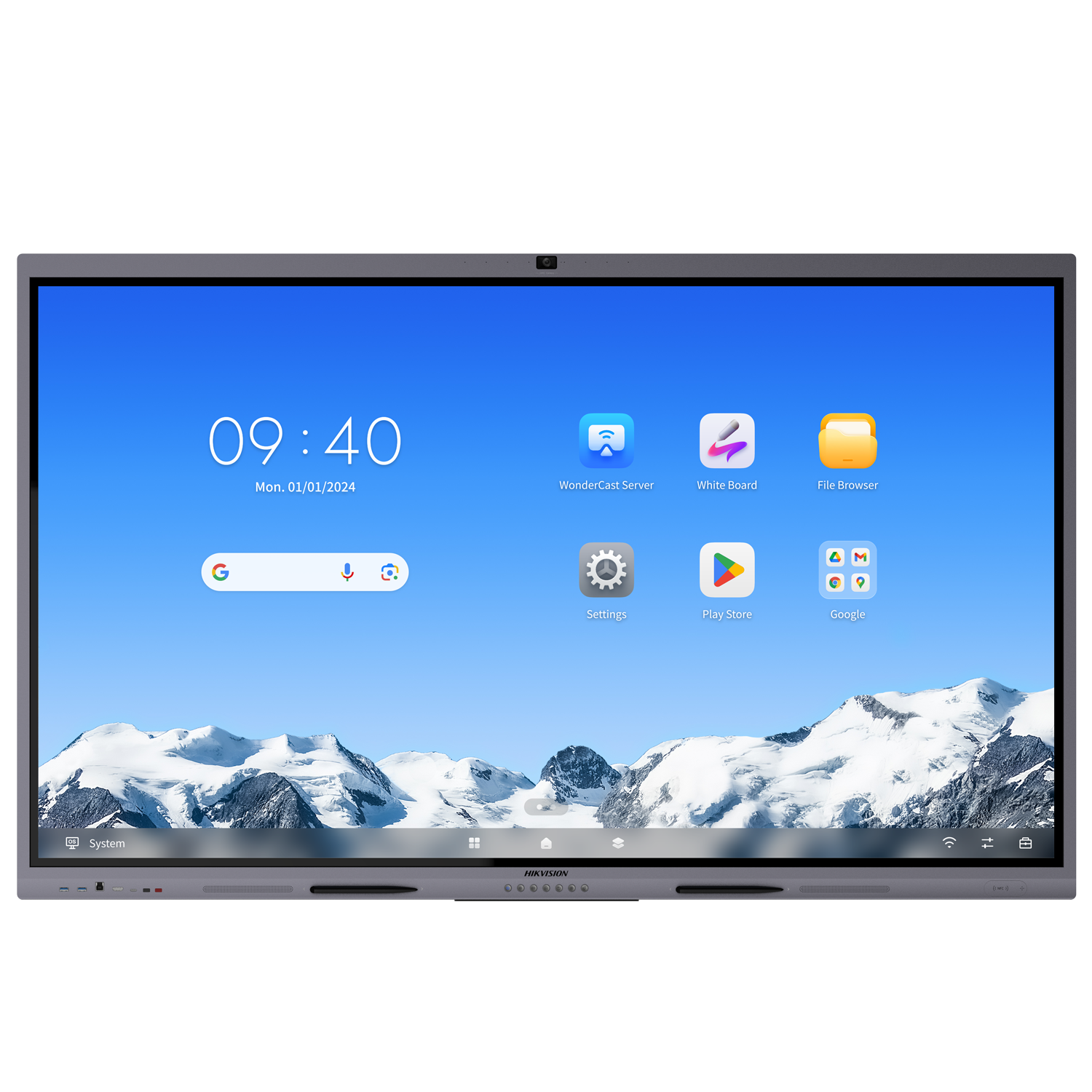 Hikvision DS-D5C75RB/B2L 75" 4K Interactive Display, 5ms, 60Hz, UHD (3840 × 2160), VA Panel, Android 14, EDLA Certified, 50-Point Touch, 48MP Camera, 100W Type-C, Pen Included – Buy Online