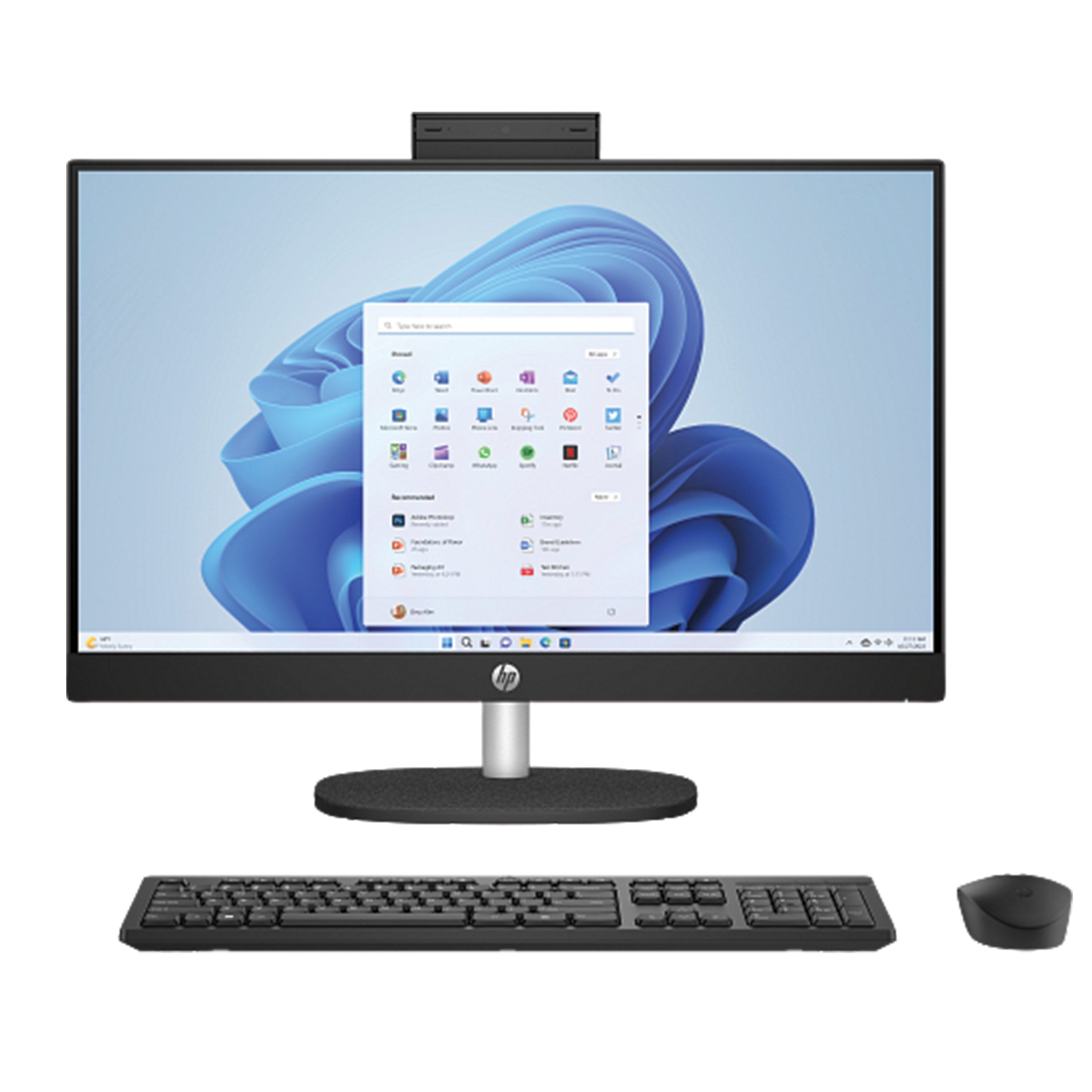 HP All-in-One 24-cr0122nh Desktop,13th Gen Intel Core i5-1334U, 24" FHD IPS Touchscreen, 8GB RAM, 512GB SSD, Wired Keyboard & Mouse, DOS, Jet Black, 91D77EA#BH5 image
