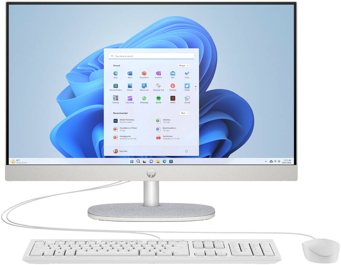 HP All-in-One 24-cr0342nh, Intel Core i5-1334U,13TH GEN, 23.8" FHD Touch Screen, 8GB RAM, 512GB SSD, Wired Keyboard & Mouse, DOS, White | BY1X5EA#BH5 – Buy Online