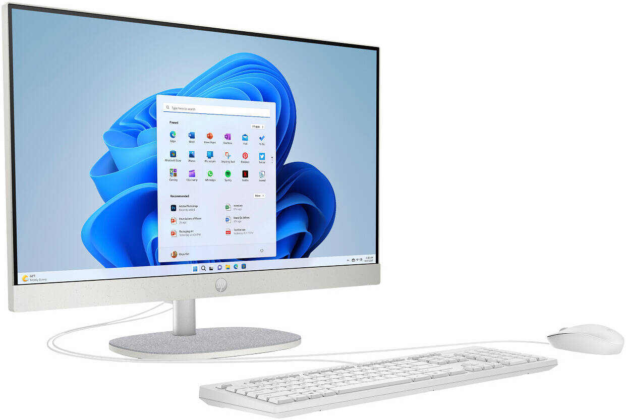 HP All-in-One 24-cr0342nh, Intel Core i5-1334U,13TH GEN, 23.8" FHD Touch Screen, 8GB RAM, 512GB SSD, Wired Keyboard & Mouse, DOS, White | BY1X5EA#BH5 thumbnail 2
