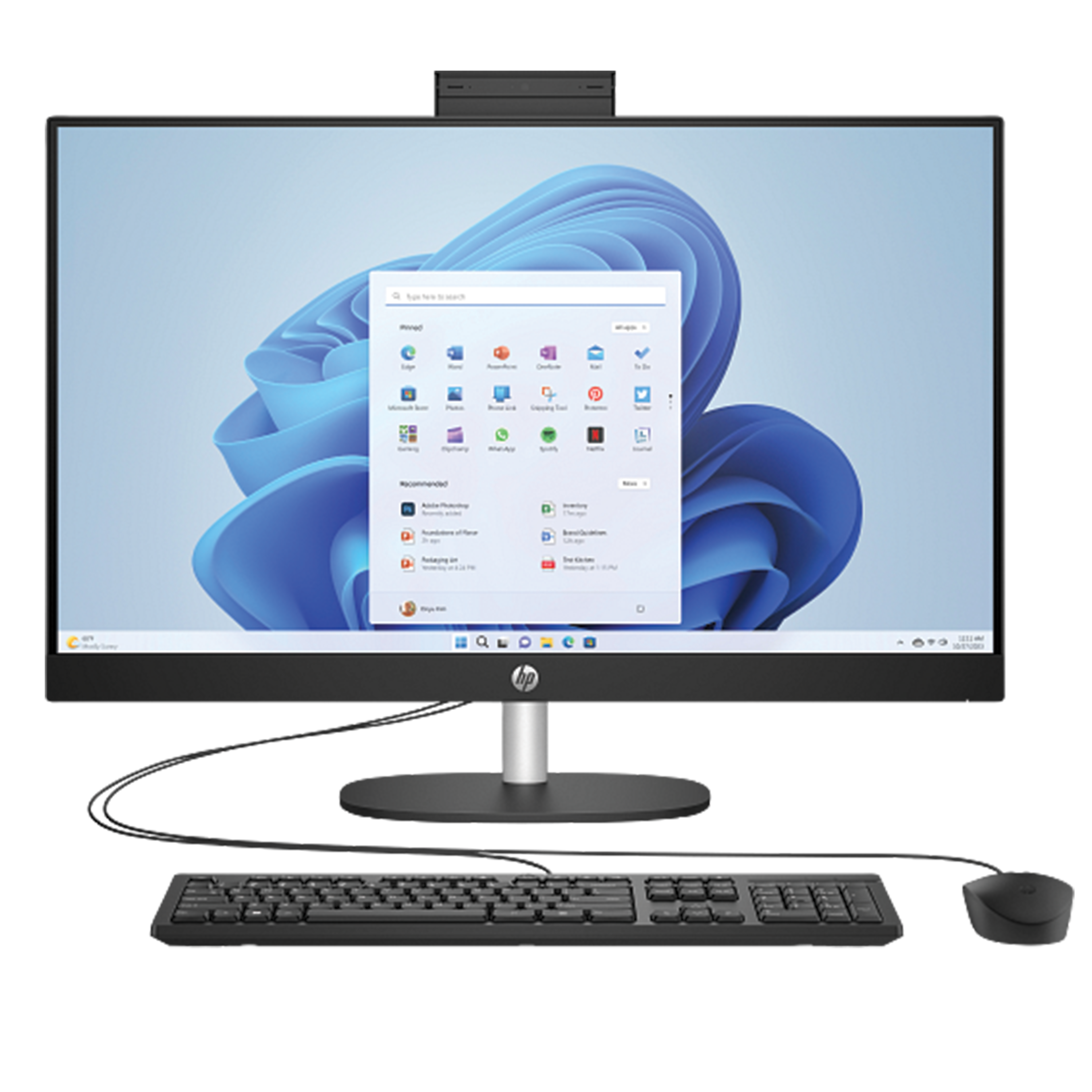 HP All-in-One 27-cr0086nh 27-inch PC, Intel Core i7-1355U, 8GB RAM, 512GB SSD, DOS, Black | 91H75EA#BH5 – Buy Online