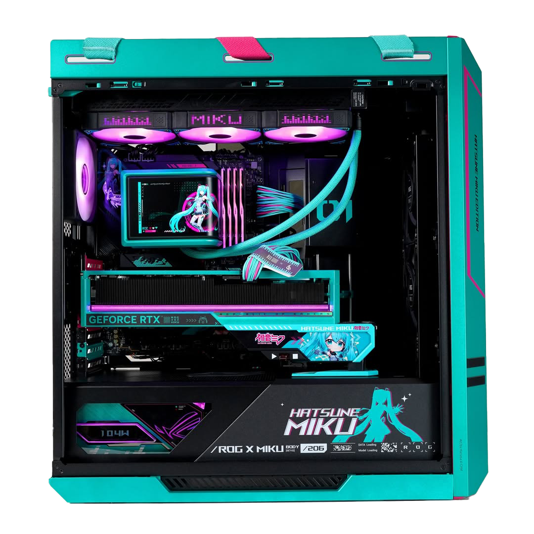 Asus ROG X Hatsune Miku Edition Gaming PC Bundle | Ryzen 7 9800X3D | RTX 5080 16GB OC | 64GB DDR5 | 27" 260Hz Monitor - thumbnail 3