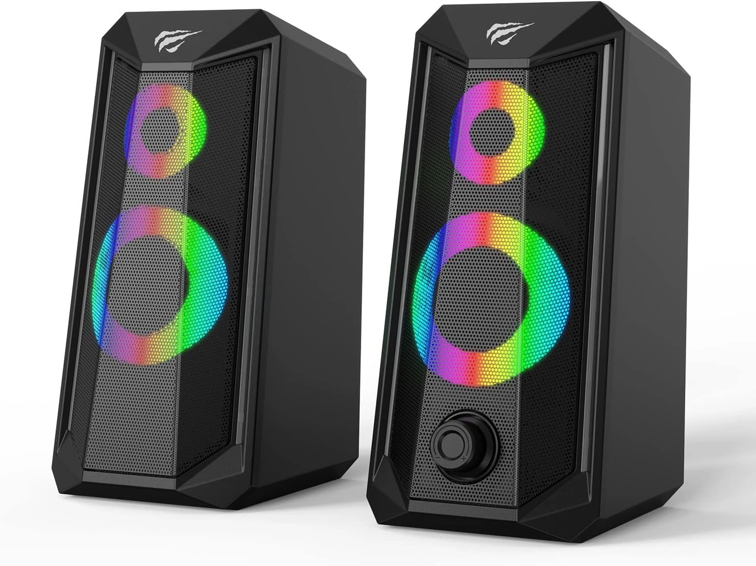 Havit SK202 RGB 2.0 Stereo Electronic Sports Gaming Wired Speakers, Black | HVSPK-SK202-BK image