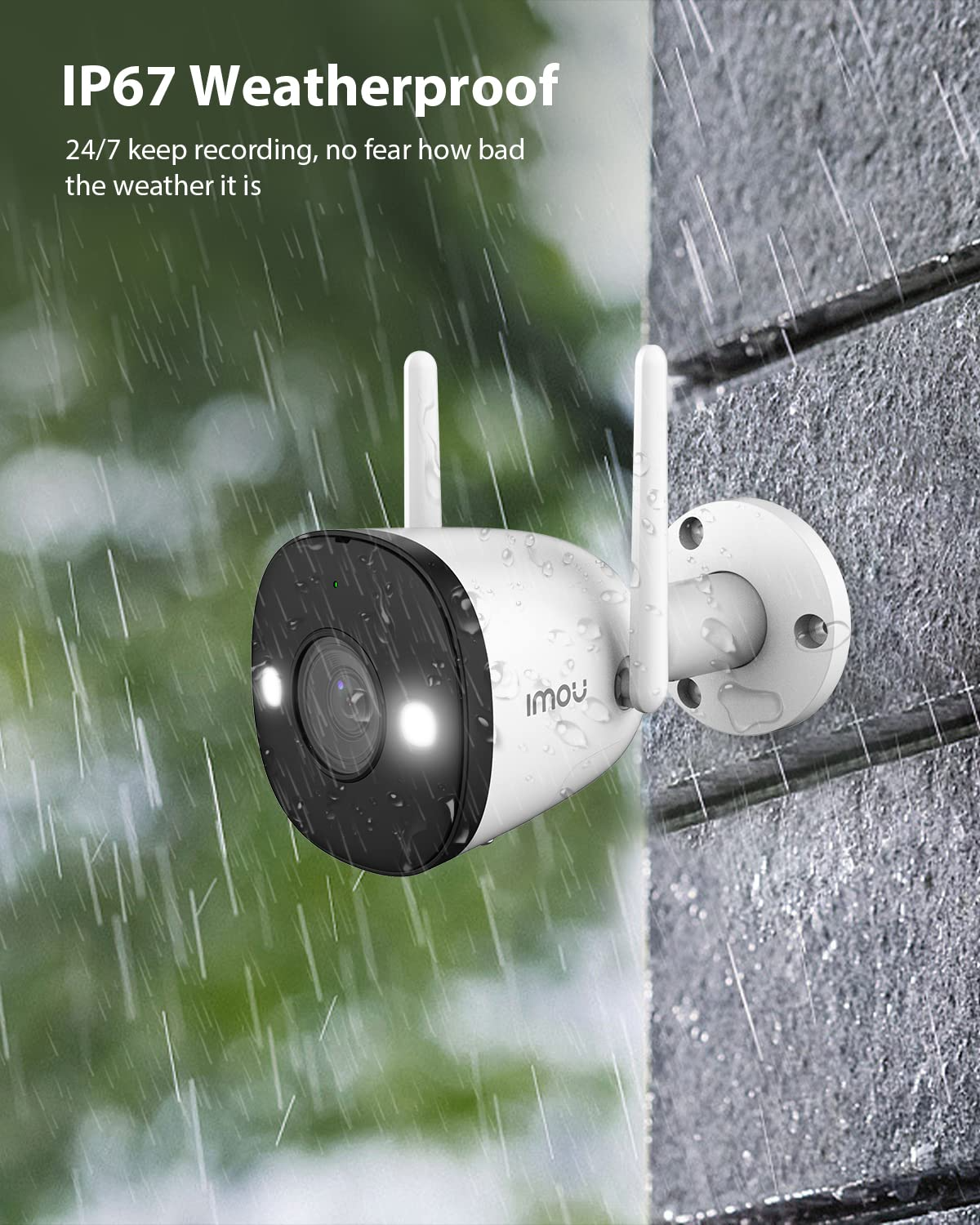 IMOU IMOU IPC-K3DP-3H0WF Bullet 2E 3MP Outdoor Security Camera, Smart Full-Color Night Vision, IP67 Weatherproof, AI Human Detection, Wi-Fi 6 - thumbnail 4