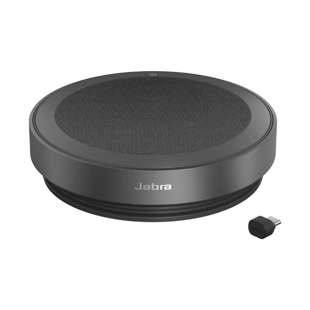 Jabra Speak2 75 MS Teams Speakerphone, for Work and Music, Link 380 USB-C Adapter, 32hr Battery, 360° Audio, Dark Grey | 2775-329 image