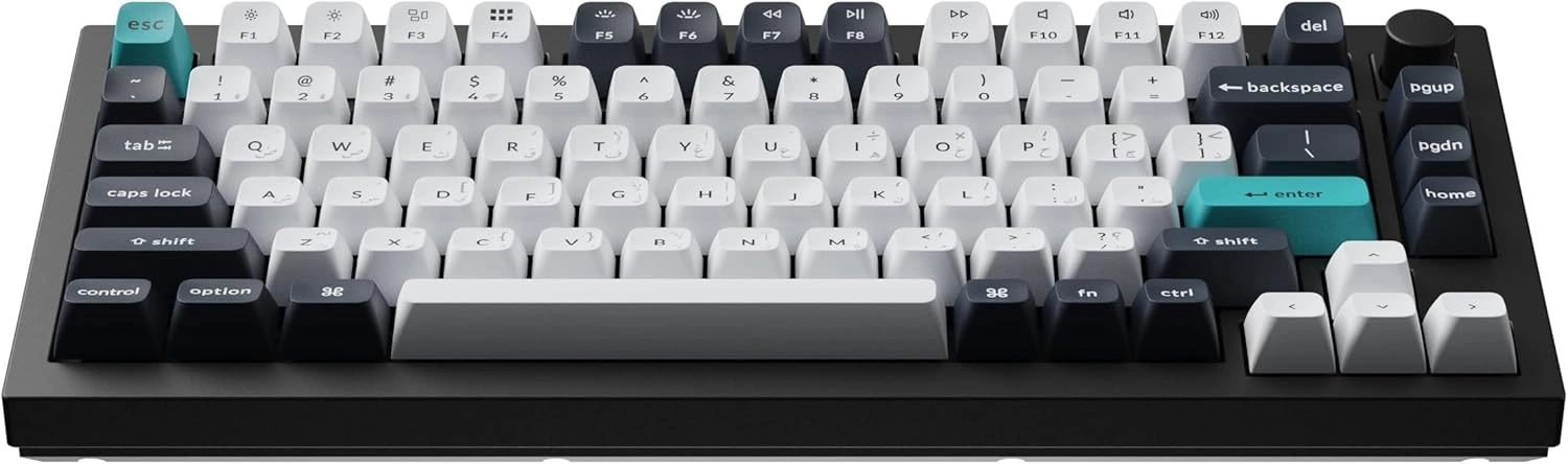 KEYCHRON Q1 MAX 75% WIRELESS MECHANICAL KEYBOARD, ARABIC RED LINEAR, 2.4GHz Bluetooth & USB-C | Q1M-M1-AR thumbnail 4