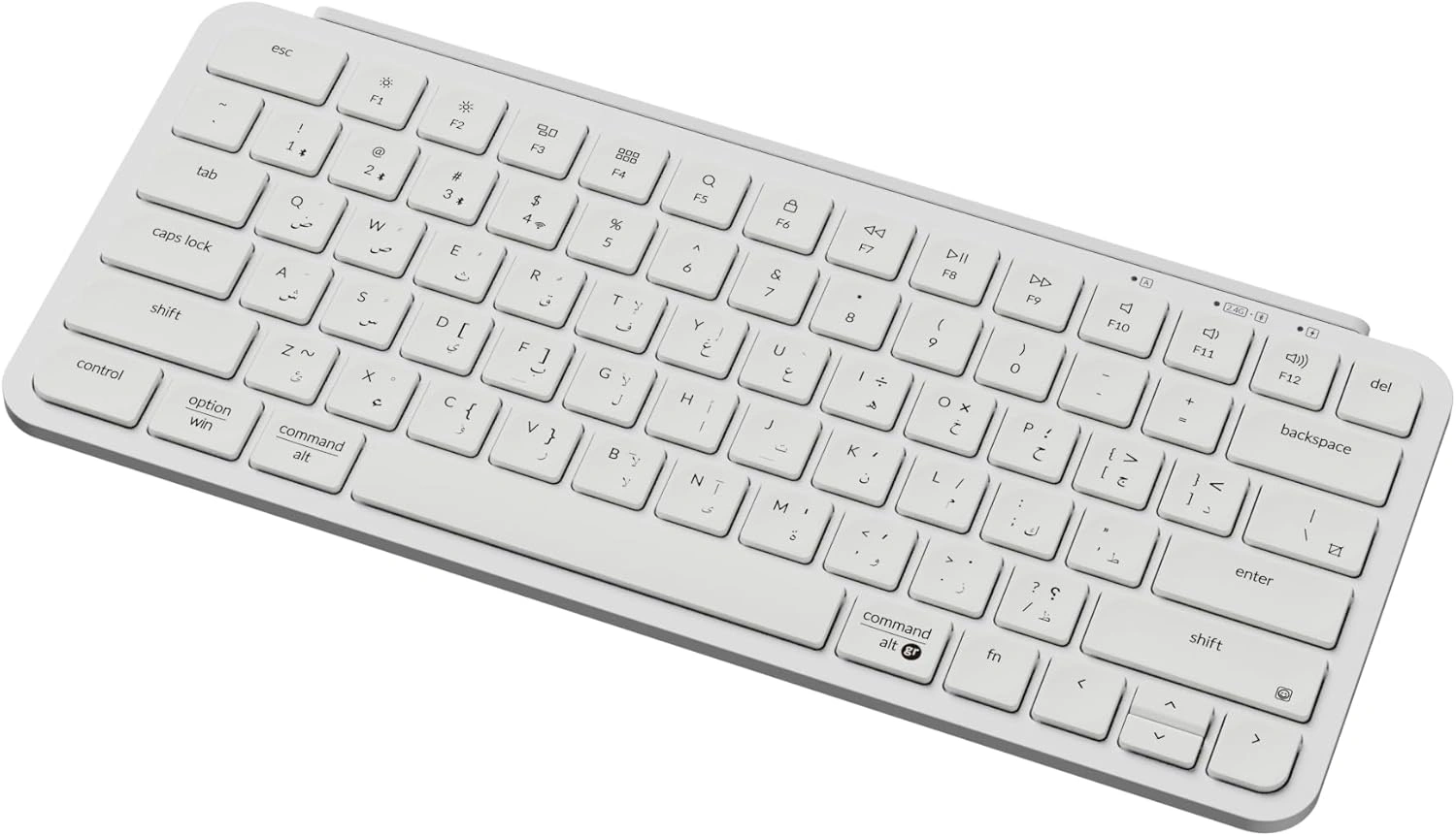 Keychron B1 Pro Ultra-Slim Wireless Keyboard, Arabic/English Layout, Bluetooth 5.2/2.4GHz / USB-C, 1200-Hour Battery, White | B1P-K8-AR thumbnail 3