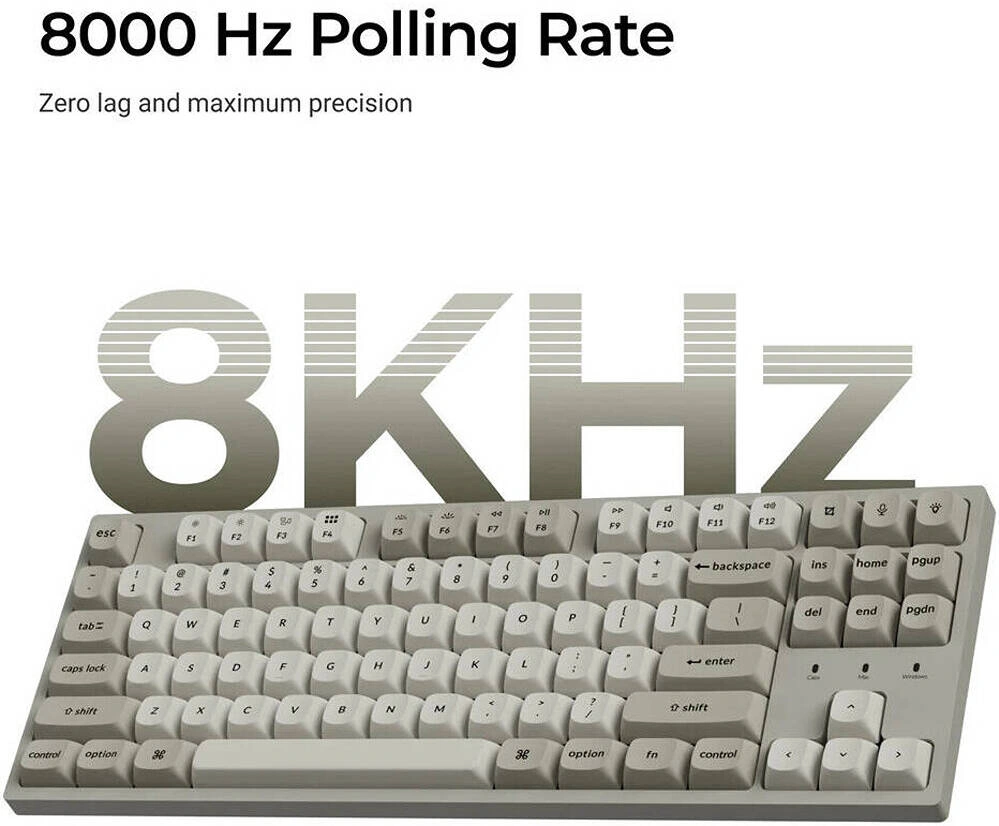 Keychron C1 Pro QMK TKL Wired Mechanical Keyboard, 8000Hz Polling Rate, Arabic/English Layout, Retro | C1PX-M1-AR thumbnail 3