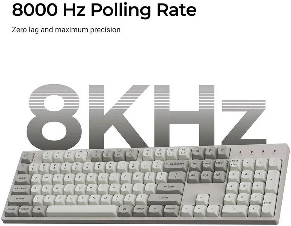 Keychron C2 Pro QMK Full Size Wired Mechanical Keyboard, Arabic/English Layout, Red Linear Switches, White | C2PX-M1-AR thumbnail 2