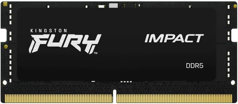 Kingston FURY Impact 16GB (1x16GB) LAPTOP RAM, DDR5, 6400MT/s, CL38, XMP, Non-ECC Unbuffered SODIMM (Single Module) 1RX8 38-40-40 1.35V 262-pin 16Gbit | KF564S38IB-16 – Buy Online