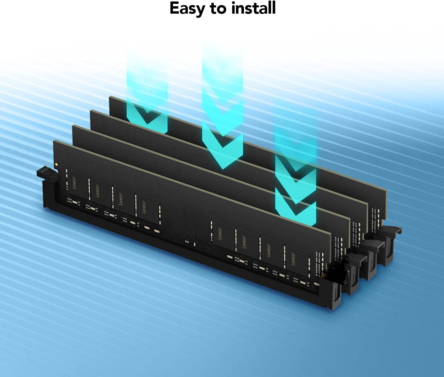 Lexar 16GB DDR4 3200MHz Desktop Memory, 288-Pin UDIMM | LD4AU016G-B3200GSST thumbnail 2