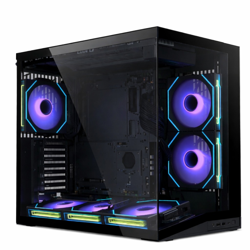 Lian Li O11 Dynamic Mini V2 Flow Black Edition Bundle, 6 x Uni Fan SL-Infinity 120mm Fans, 45L Compact Mid-Tower, Panoramic Glass thumbnail 2